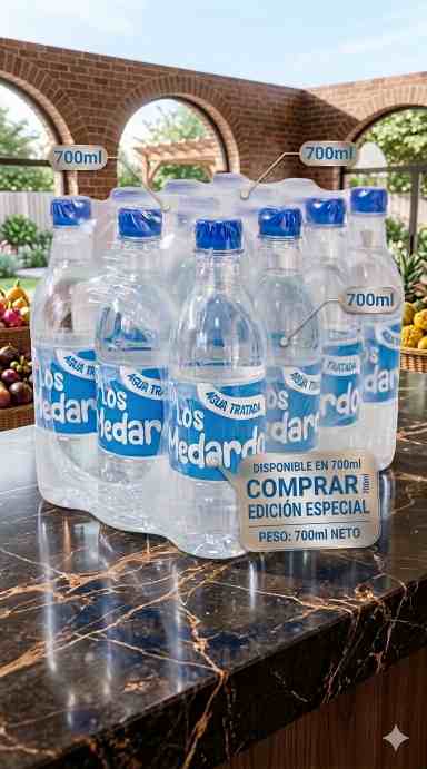 Estuche de 12 frascos de Agua tratada "Los Medardos " (700ml)