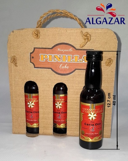 Minidosis de ron. Carta Oro 60ml 